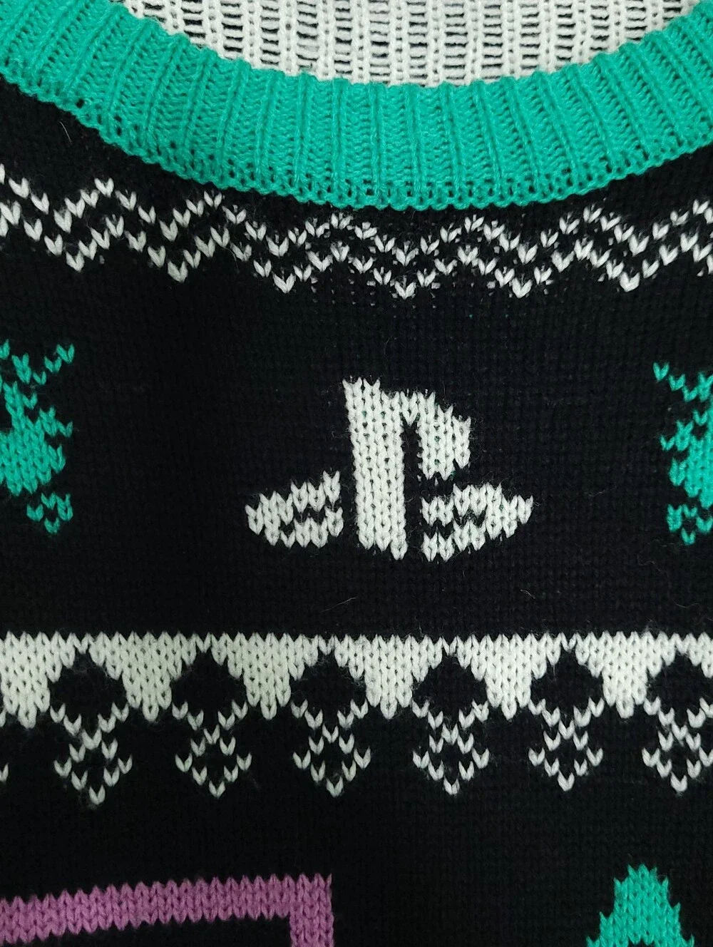 GEEKNET Playstation Men's Ugly Christmas/Holiday Crewneck Pullover Sweater SMALL